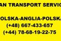 Polska-Anglia-Polska transport,przeprowadzki